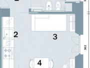zona cenisia monolocale luminoso: 400 euro