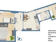 Zwischen Reichardts Garten & Saale. Individuelle 3 Raum...